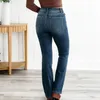 Kvinnors jeans amerikanska vintage flare kvinnor vår sommar hög midja smal fit stretch bootcut byxor mikro-pull denim byxor