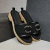 Designer Women Slides Summer Beach Knit Slippers New Style Channel Luxury Brand Sandaler Low Heel Women Tisters With Box