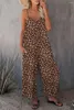 Pantalon féminin Femme Leopard Princer Sling One-Piece Pantal