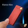 Mini Wheel Authropwroping Direct Punch Blue Flame Without Gas Metal Flame Flame Flame Adjustable Outdoor Portable Creative Lighters Gift