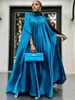 Abiti casual eleganti satinati per donne abiti autunnali abiti longue mousseline femme maxi lungo abito streetwear grande swing swing swingos