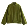 Women's Jackets 2024 High Temperament Versatile Fashion Mock Neck Loose Relaxed Pilot Jacket Coat