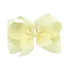 6 -calowe urocze akcesoria do włosów ręcznie robione dziewczynki Bowknot Hair Clips Kids Butique Solid Ribbon Bows Barrettes LL