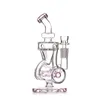 Pink handmade high borosilicate glass upper and lower circulating return water hookah center water vortex plate