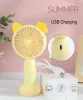 Rechargeable Mini Handheld Fan Party Favor 1200mAh USB Office Outdoor Household Desktop Pocket Portable Travel Electrical Appliances Air Cooler