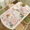 Table Cloth American-style Small Fresh Folding Round Home Oval Waterproof Oil-proof Non-slip High-temperature Resistant Leather Mat