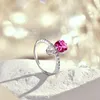 Cluster Rings Models925 Sterling Silver 6 6mm High Carbon Diamond Gemstone 18K Gold Plated Ring Wedding Engagement Fine SMEEXKE PROCYLLE