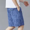 Herren -Shorts Beach Männer Elastische Taille gedruckt Bermuda Holiday Wear Cotton Board