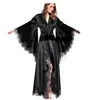 Women Robes Sleepwear Kimono Pajamas Pure Long Black Silk Satin Lace Trim Pography Dress Wedding Bride Gown Po Shoot 240408