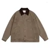 Men's Jackets Spring Vintage High Quality Lapel Cargo Jacket For Men Clothing Japanese Harajuku Casual Coat Korean Fashion Loose Male