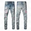 Männer Hosen Designer Herren Designer Jeans Am Jeans Distressed zerrissenen schlanken geraden Jeans für Männer Print Womens Mode Mans Skinny Hosen