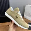 Лучшие роскошные мужчины Prax 01 RENYLON SNEAKERS SHOUSE Обувь зерно кожа замшевая резиновая подошва открытых тренеров.