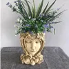 Vases Resin Goddess Statue Succulent Plant Plante Pot Pot Vase ARANGEMENT D'ACCUPTENCE À MOIRE