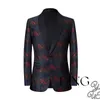 Ternos masculinos Slim Fit Suit Smooth Skinny Tuxedo Casual Blazer floral Jacquard Shawl Fantas de lapela Festas de casamento PROM Mens Blazers