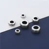 Loose Gemstones 925 Sterling Silver Wheel Shape Large Hole Space Beads 6mm 8mm 10mm Handcraft Distressed DIY Jewelry Findings