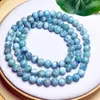 Link Armbanden Natuurlijke larimar Triple Circle Bracelet Fashion Energy Stone Reiki Healing Crystal Strand Fengshui Gift 1 stcs 5/6mm