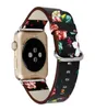 Cinta di orologio da orologio in pelle stampata floreale per Apple Watch Flower Design Orologio da polso per iwatch 38mm 42mm5328635