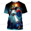 Мужские футболки Summer Goldorak Футболки аниме Robot Robot Grendizer 3D Print Strtwear Мужчины женщины повседневная мода негабаритная футболка Kids TS Tops T240419