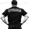 Męskie koszulki Europejska amerykańskie mięśnie amerykańskie Strt Sports Short Slved T-shirt męskie T-shirt 100% siły bawełny TS T240419