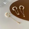 Boucles d'oreilles français perle oreille clip femme faux perçage oreille coiffe rétro élégant irréguliers de perles naturelles