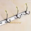 Chrome Plated Badrum Robe Hook Thandduk Väggkrokar Kök Rostfritt stål 5 Hat Bag Hanger Holder kläder 240407