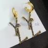 Boucles d'oreilles de concepteur de goujons de diamant de luxe Femmes Boucles d'oreilles en acier inoxydable The Snake Strads LETTRE BIELLAIS BIENDIE