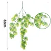 Decorative Flowers Artificial Iron Fan Leaf Wall Hanging Vine Decoration Wedding Home Outdoor Fake Plant Flower Charm