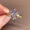 Solitaire Ring 3CT Diamond Ring Solitaire Woman Silver 925 Yellow Gold Moissanite Ring Engagement Wedding 2CT Moissanite Ring With Certificate D240419