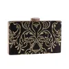 Bags 2022 Silk Embroidery Flowers Evening Bags Black Wedding Clutch Wallets Diamond Hasp Party Shoulder Bags Purser Wallets MN1492