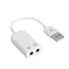 Neues 2024 externer USB -Soundkartenadapter für MacBook PC -Laptop mit 35 -mm -Buchsen für Ohrhörer und Mikrofone USB -Audiounterstützung für externe