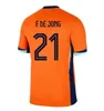 24 25 Netherlands Memphis Soccer Jersey 2024 Holland Club Jersey de Jong Virgil Dumfries Bergvijn Shirt 2024 Klaassen Blind de Ligt Men Kids Kids Kid