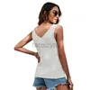 Women's T Shirt sexy Tees Knitted suspender 2024 spring new base sleeveless knit sweater, simple and versatile top for external wear Plus Size tops