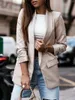 Kvinnors läder 2024Street Style Autumn/Winter Casual Loose Fit Super Cool Suit Collar Coat