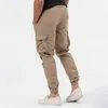 Pantaloni da uomo uomo carico casual con più tasche design alla caviglia per comodi pantaloni da usura eleganti