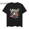 2024 High Street Trendy Half Sleeved Summer New Letter Floral Print Par Short T-shirt