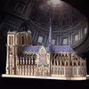 3D Puzzles Piececool 3D Metal Puzzle Notre Dame de Paris Model Zestawy budowlane DIY Jigsaw Teens Toys for Brain Teaser 240419