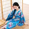 KN6Y Ethnic Clothing Kids Girls Novelty National Japan Kimono Traditional Yukata Dress Satin Silk Luxury Oriental Bath Robe with Obi Performance d240419