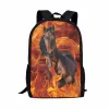 Tassen coole paardenpatroon print student school tas dier rugzak jochie school jongens meisjes tiener kinderen boekt tas casual rugzak