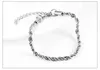 Corrente Luxusteel 2/3/4/5mm Twisted Raping Link Chain Bracelet for Mulher Men Men Men Aço Inoxless Pulseiro Presentes de Natal Comprimento Ajustável D240419