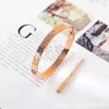 Designer Caritraes Bracelet Luxury Fifth Generation Tournevis Love Titanium Steel Plated 18K Rose Gold Batch