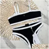 Designer di costumi da bagno femminile Bikinis Swimsuit Women Swimsuits C Thong Twong Two pezzi Bikini Top Y Woman Sumping Abita Beach S Otchq