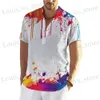 Heren T-shirts Zomer T-shirt voor mannen TS Graffiti Korte Slve Tops 3D-shirts Casual Strtwear Fashion Designer kleding Mens Henleys Shirt T240419