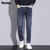 Men's Jeans Unvanqu 2024 Spring Fashion Korean Style Straight Middle Waist Denim Pants Male Casual Retro Versatile Trousers