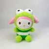 Factory Hot Vente en peluche Toy dessin de dessin personnalisé grenouille Kitty My Melody Cinnamoroll Farmed Animaux Migne Poupées pour enfants Dec Dolor Decor