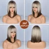 human curly wigs Hot selling wig Ruili Fashion Gradient Color Chemical Fiber Full Head Set