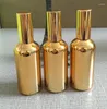 Butelki do przechowywania hurtowa 100 ml złota w wysokiej temperaturze Butelka płynna z pompką kosmetyczną opakowanie na płynną śmietanę