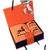 Towel Three-Piece Orange Annual Meeting Gifts Embroidered Company Employee S Wedding Favors Drop Delivery Dhopy