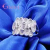 Cluster Rings Vintage Fashion 925 Silver For Women Shiny Clear Cubic Zirconia Beautiful Party Meetig Accessories snabbt