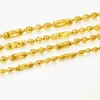 ペンダントネックレスメッキ24kゴールド6mm7mm8mm六角形の祈りビーズネックレス60cm 240419