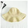 Wide Brim Hats Girl Raffiah Sun Hat Summer Summer pour les femmes plage panama paille dôme seau Femme